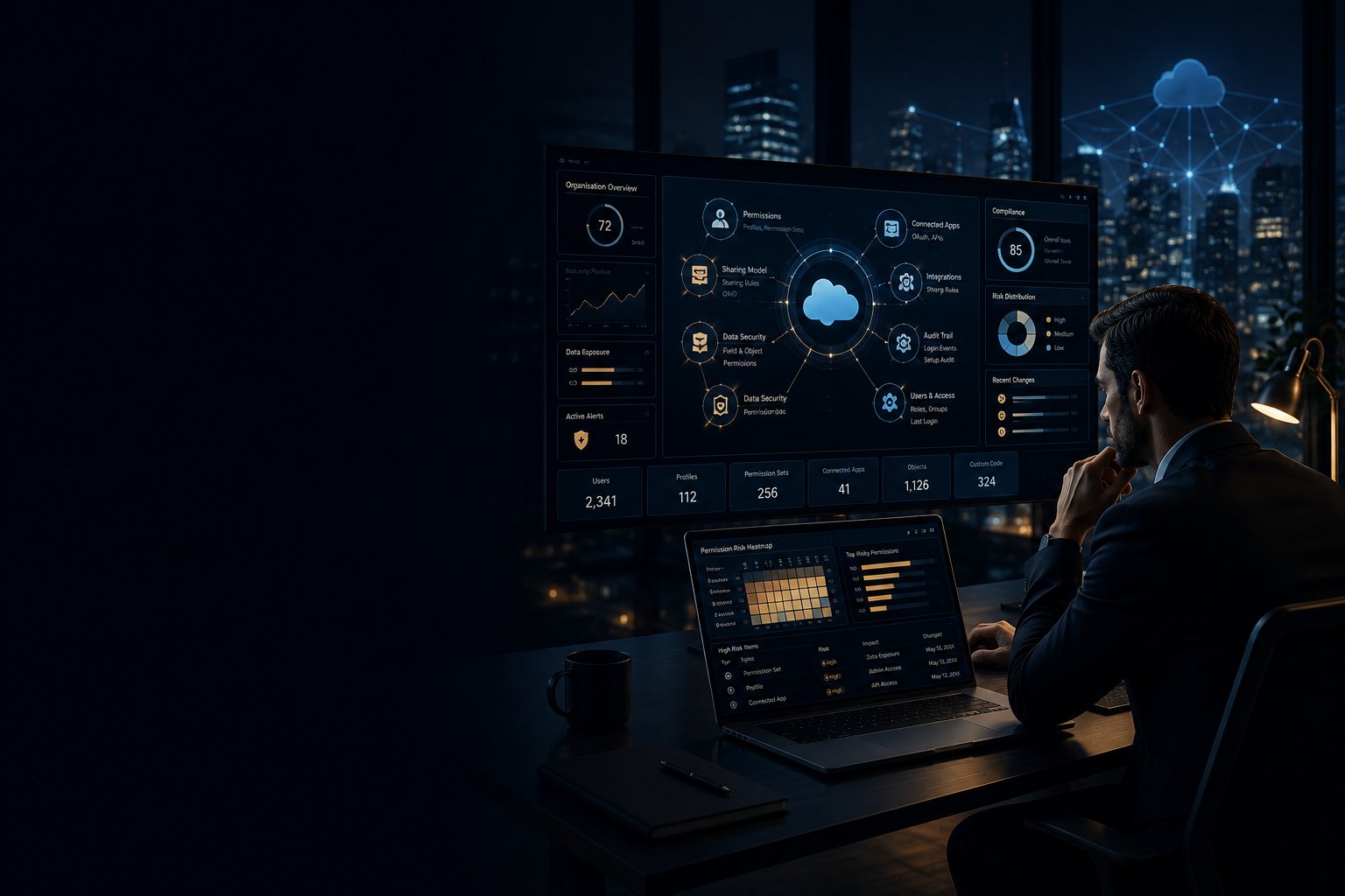 A Salesforce security posture console under review